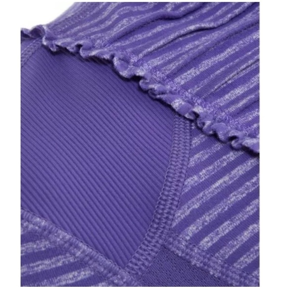 Lululemon half Zip Pullover Top 6 Heathered Persian Purple Stripe - Picture 6 of 10